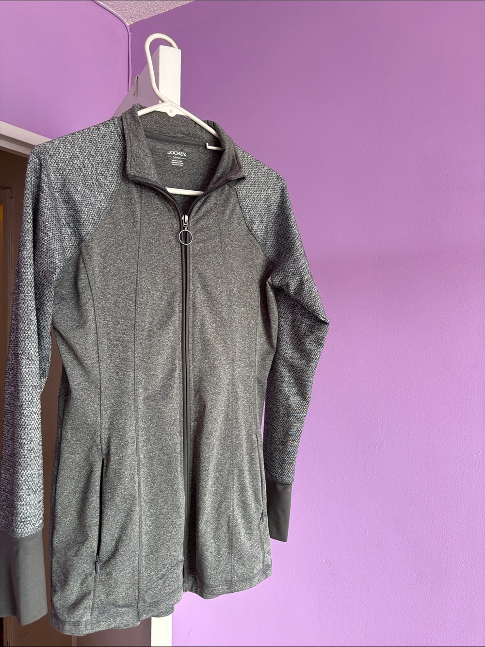 Jockey Charcoal Gray Full-Zip Athletic Jacket